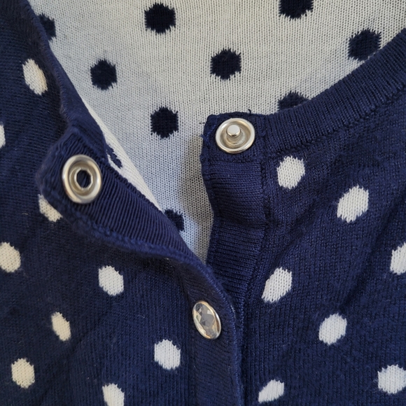 Navy & White Polka Dot Cardigan - Picture 3 of 5